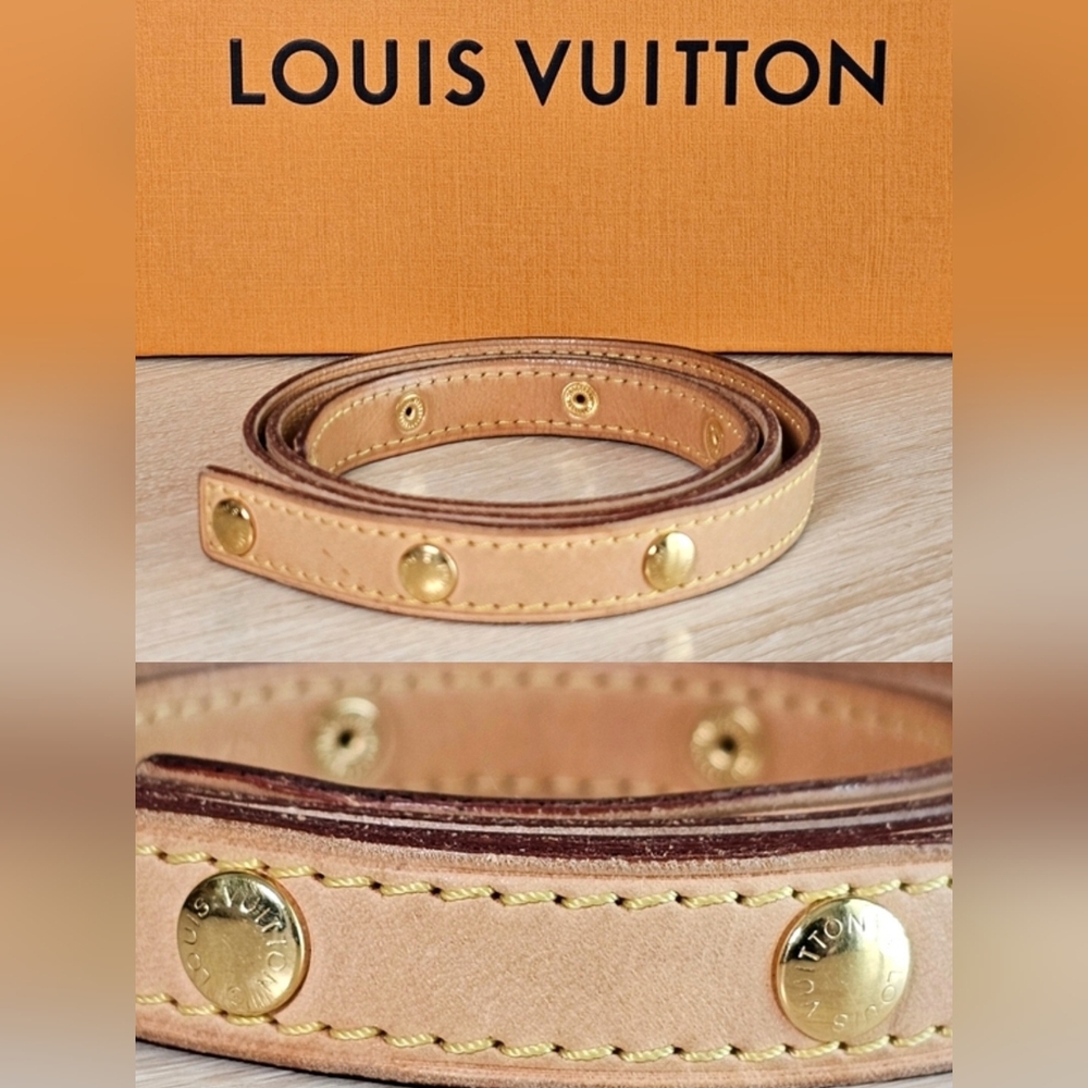 Authentic LOUIS VUITTON Vachetta Leather Belt Waist Strap